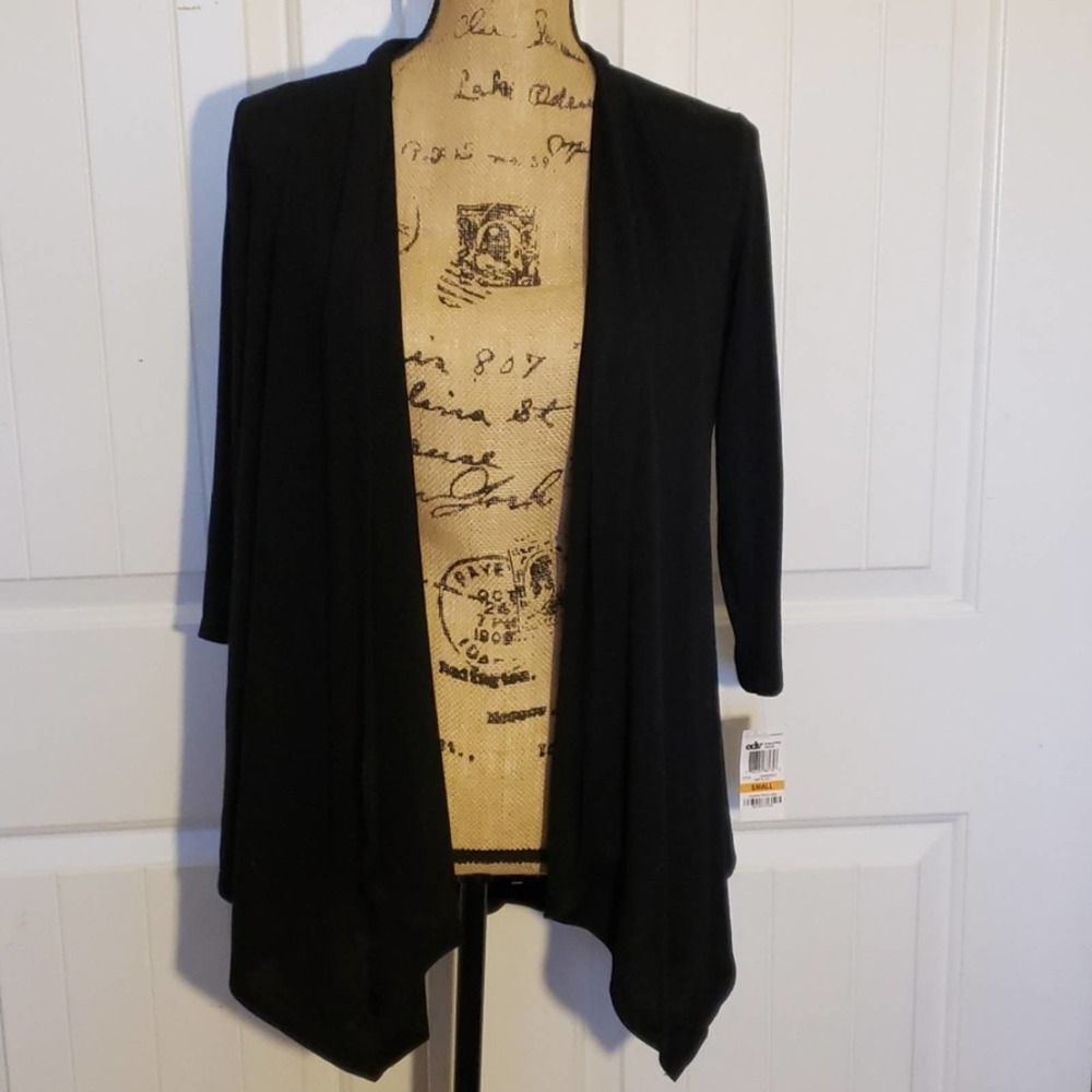 NWT Style & Co Drape Sweater Black Size Small - Picture 2 of 6